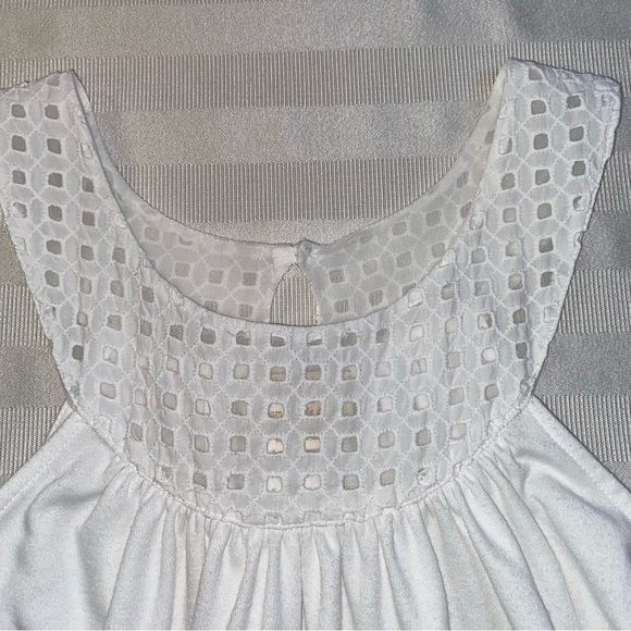 Kate Spade Dream a Little Dream Sz M Knit Cotton Blend Halter Dress Lace Trim - Picture 8 of 10
